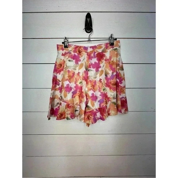 NWT • Sophia The Label • Size 8 (L) • BLOSSOM FRILL SHORTS - Pink Peach Floral - Picture 7 of 16